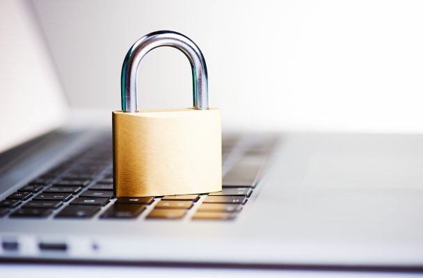 lock on keyboard laptop identity theft